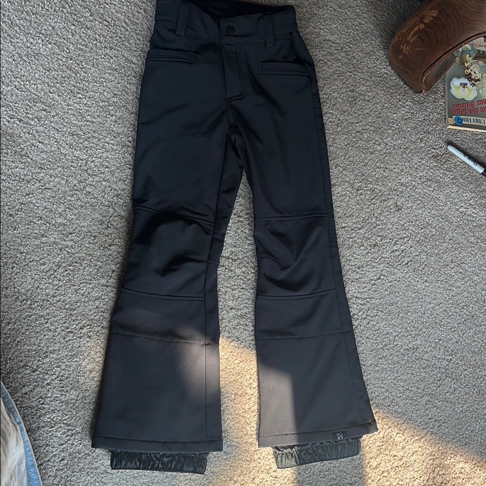Kids S Black ROXY Snow Pants